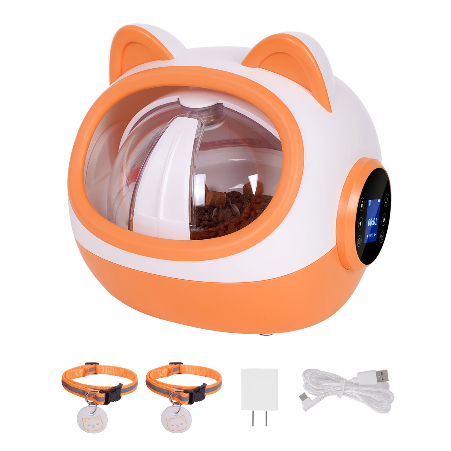 Upgraded RFID Automatic Microchip Pet Feeder Cat Feeder Prescription Diets Feeding 1-9 Meals Control