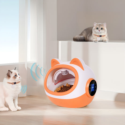 Upgraded RFID Automatic Microchip Pet Feeder Cat Feeder Prescription Diets Feeding 1-9 Meals Control