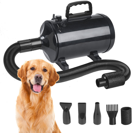 Pet Hair Dryer Dog Grooming Blow Speed Adjustable Hairdryer Blower Heater Blaster 3200W