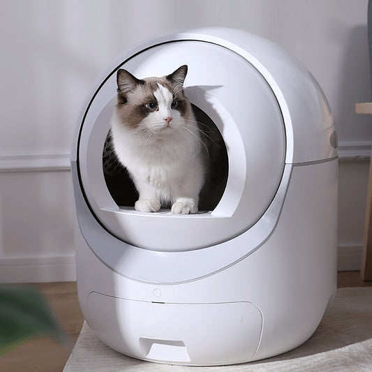 Smart Self Cleaning Cat Litter Box Cat Litter Cleaning for Multi Cats App Wifi Large Space 70L+10L