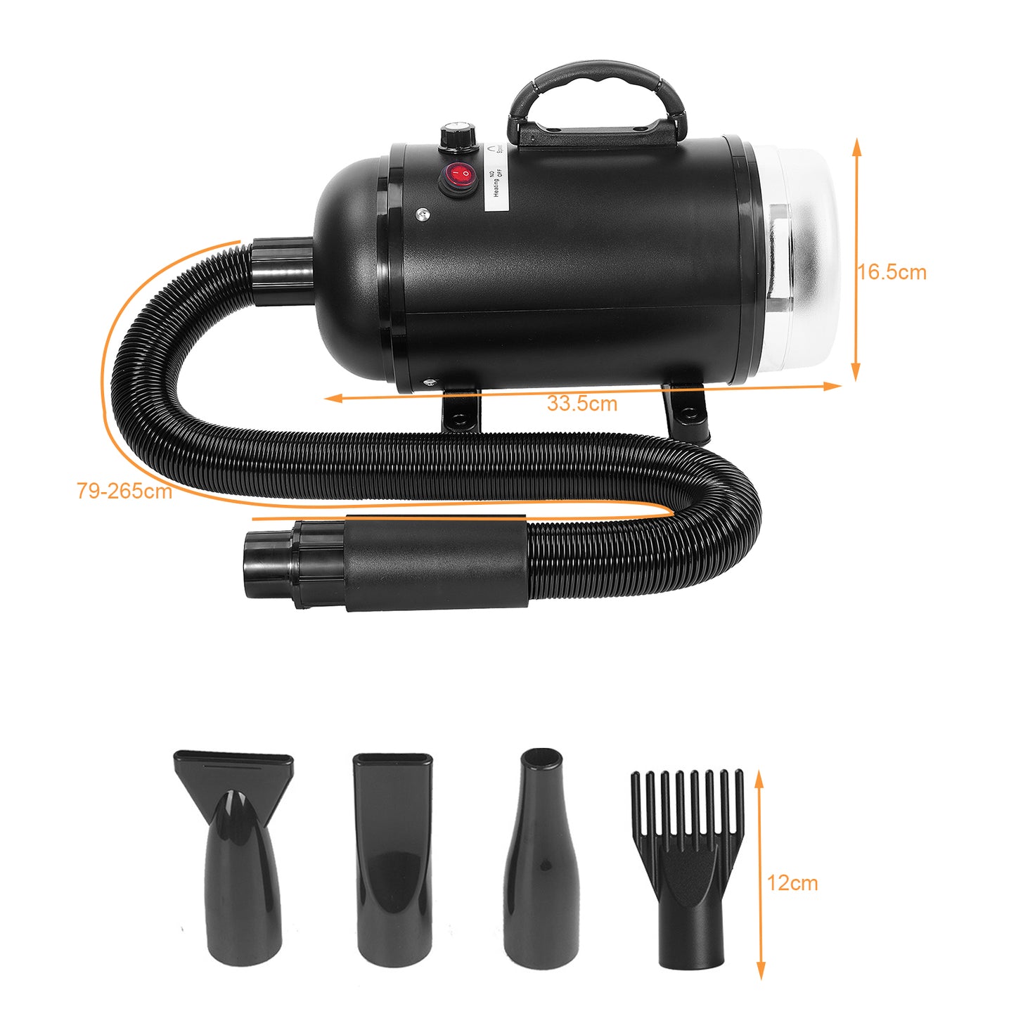 2 in 1 Pet Grooming Dryer Blow Blaster Blower Cat Dog Hair Dryer Pet Hair Vacuum Cleaner 2800W