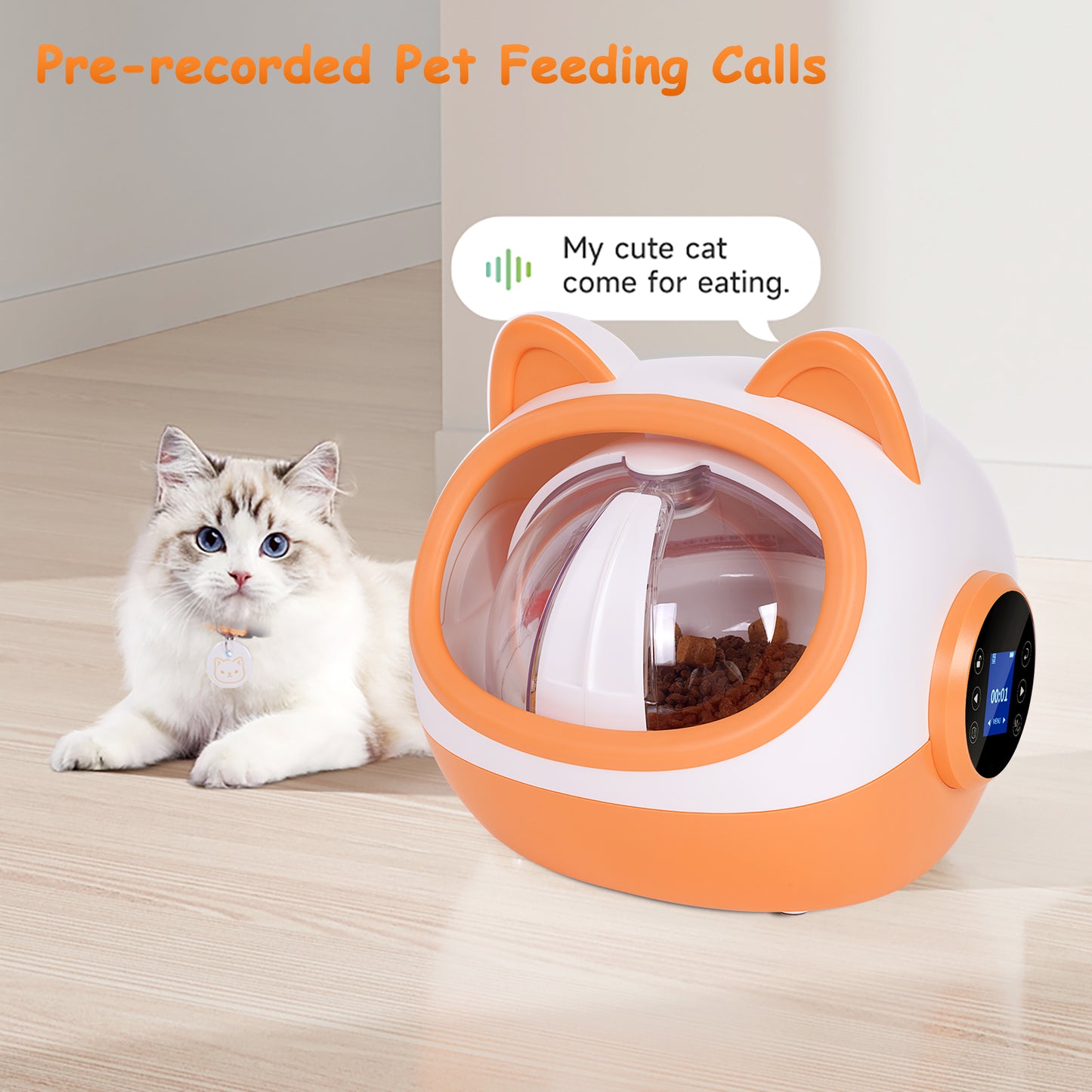 Upgraded RFID Automatic Microchip Pet Feeder Cat Feeder Prescription Diets Feeding 1-9 Meals Control