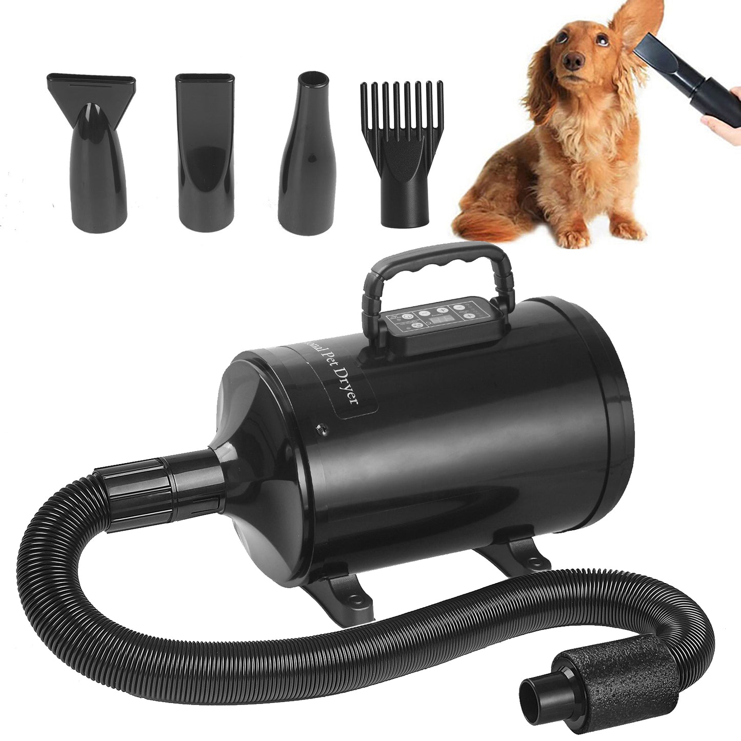 High Velocity 3200W LCD Pet Hair Dryer Dog Grooming Hairdryer Blower Heater Blaster with Anion