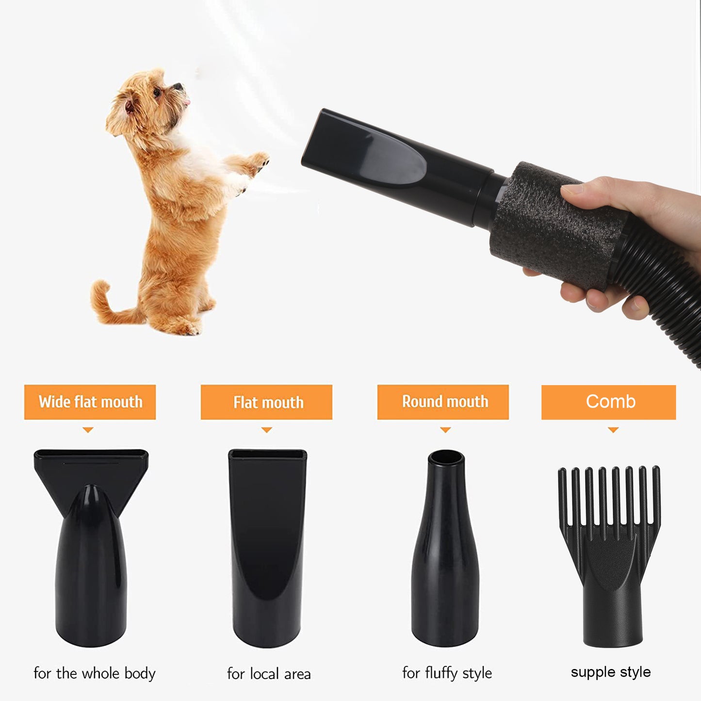 High Velocity 3200W LCD Pet Hair Dryer Dog Grooming Hairdryer Blower Heater Blaster with Anion