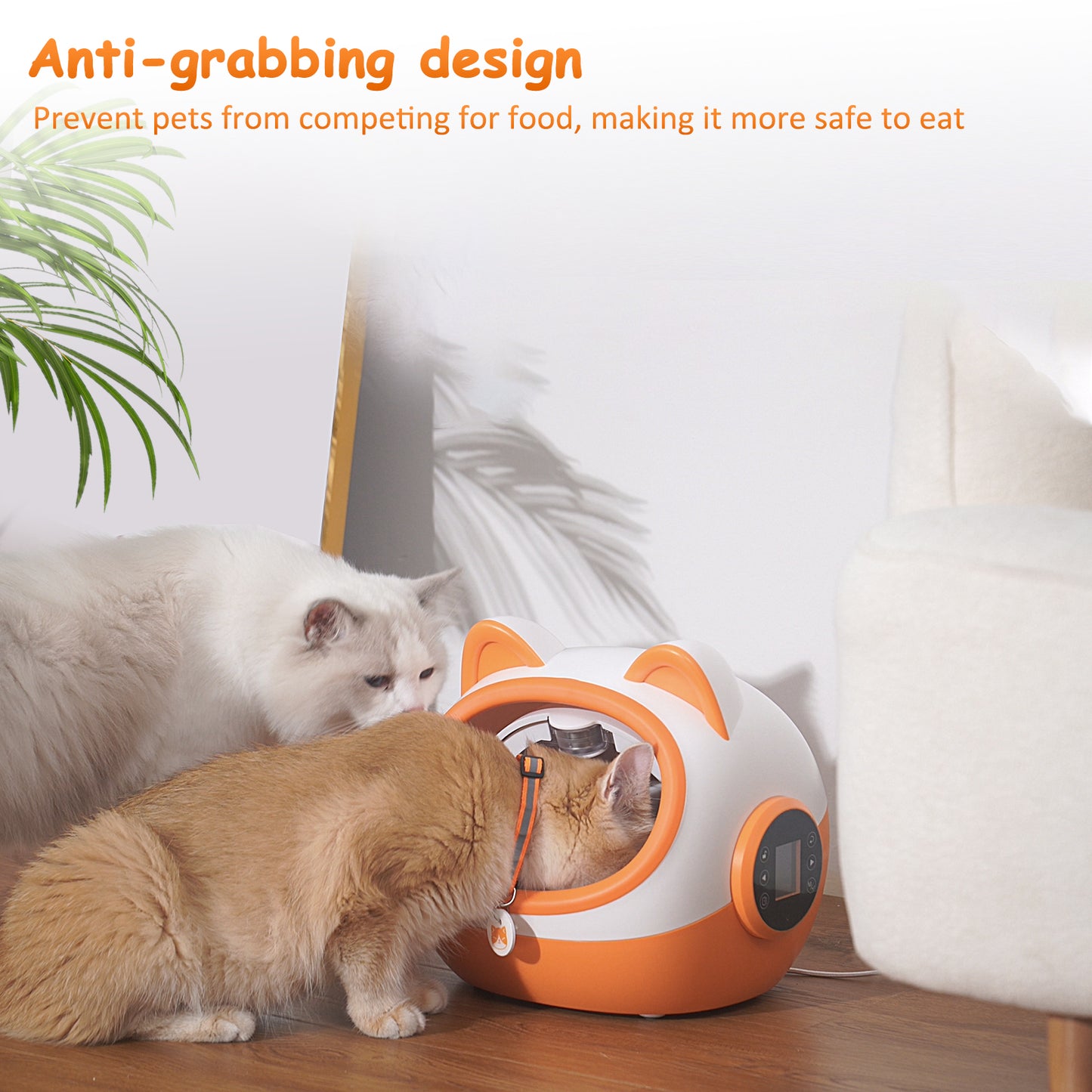 Upgraded RFID Automatic Microchip Pet Feeder Cat Feeder Prescription Diets Feeding 1-9 Meals Control