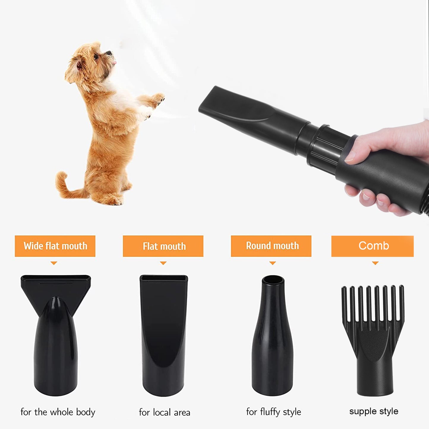 2 in 1 Pet Grooming Dryer Blow Blaster Blower Cat Dog Hair Dryer Pet Hair Vacuum Cleaner 2800W